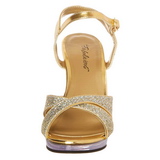 gull glitter 12 cm FLAIR-419G high heels sko til menn
