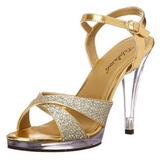 gull glitter 12 cm FLAIR-419G high heels sko til menn