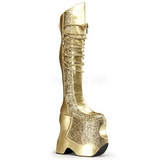gull glitter 22 cm FABULOUS-3035 overknee støvler til drag queen
