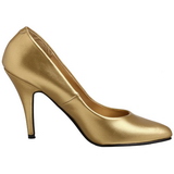 gull matt 10 cm VANITY-420 spisse pumps med høye hæler