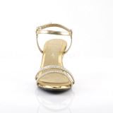 gull strass steiner 8 cm BELLE-316 sko med høye hæler for menn