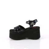 hologram 6,5 cm DemoniaCult FUNN-10 emo lolita plat� sandaler med kileh�ler
