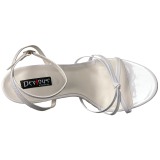 hvit 15 cm DOMINA-108 fetish sandaler med stiletth�ler