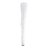 hvit 18 cm ADORE-4000 vinyl l�rh�ye st�vler crotch h�y