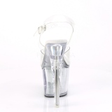 hvit 18 cm FLASH-708SCH pole dance h�ye h�ler sko med led lys plat�