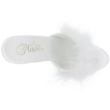 hvit gjennomsiktig 13 cm LIP-101-8 plateau h�yh�lte slipper sko