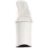 hvit gjennomsiktig 20 cm FLAMINGO-801 h�yh�lte slipper damer sko