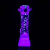 hvit glitter 11,5 cm SHAKER-70 cyberpunk plat�st�vler