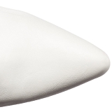 hvit kunstlær 10 cm CLASSIQUE-3011 lårhøye støvler