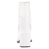hvit kunstlr 7,5 cm GOGO-150 stretch stvletter med blokkhl for kvinner