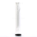 hvit kunstl�r 7,5 cm GOGO-300WC damest�vler til brede l�gge