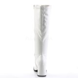 hvit kunstl�r 7,5 cm GOGO-300WC damest�vler til brede l�gge