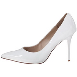 hvit lakk 10 cm CLASSIQUE-20 h�ye pumps damesko til menn