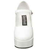 hvit lakk 11 cm MARYJANE-50 Mary Jane plat� pumps h�y h�l