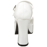 hvit lakk 11 cm MARYJANE-50 Mary Jane plat� pumps h�y h�l