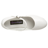 hvit lakk 11 cm MARYJANE-50 Mary Jane plat� pumps h�y h�l