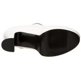 hvit lakk 11 cm MARYJANE-50 Mary Jane plat� pumps h�y h�l