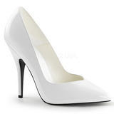 hvit lakk 13 cm SEDUCE-420V h�ye pumps damesko til menn