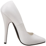 hvit lakk 15 cm DOMINA-420 h�ye pumps damesko til menn