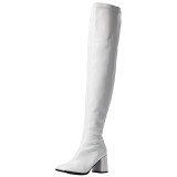 hvit lakk 8 cm GOGO-3000 l�rh�ye st�vler til menn