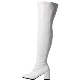 hvit lakk 8 cm GOGO-3000 l�rh�ye st�vler til menn
