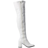 hvit lakk 8 cm GOGO-3000 l�rh�ye st�vler til menn