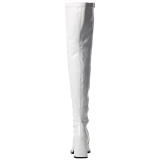 hvit lakk 8 cm GOGO-3000 l�rh�ye st�vler til menn
