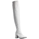 hvit lakk 8 cm GOGO-3000 l�rh�ye st�vler til menn