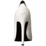 hvit lakkert 13 cm SEXY-22 klassiske pumps sko til dame