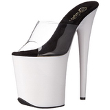 hvit neon 20 cm FLAMINGO-801UV plat� h�ye slipper mules