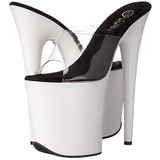 hvit neon 20 cm FLAMINGO-801UV plat� h�ye slipper mules