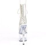 hvit transparent 18 cm ADORE-1016C-2 h�yh�lte ankelst�vletter - pole dance h�ler