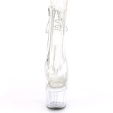 hvit transparent 18 cm ADORE-1018C h�yh�lte ankelst�vletter - pole dance h�ler