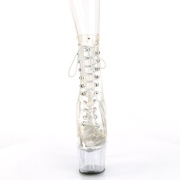 hvit transparent 18 cm ADORE-1020C-2 h�yh�lte ankelst�vletter - pole dance h�ler