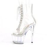 hvit transparent 18 cm ADORE-1021C h�yh�lte ankelst�vletter - pole dance h�ler