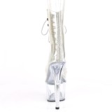 hvit transparent 18 cm ADORE-1021C h�yh�lte ankelst�vletter - pole dance h�ler
