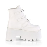 hvit vegan 9 cm ASHES-55 demoniacult ankelst�vletter plat�