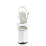 hvite plat�sandaler 20 cm NAUGHTY-809 h�yh�lte sandaler
