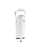 hvite plat�sandaler 20 cm NAUGHTY-809 h�yh�lte sandaler