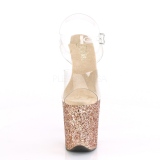 kobber glitter 20 cm FLAMINGO-808LG plat� h�yh�lte sandaler sko