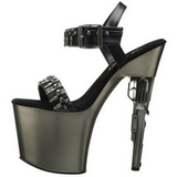 krom 19 cm BONDGIRL-712 plat sko med hndvpen hler