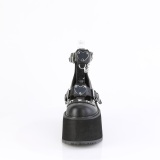 kunstl�r 11,5 cm DAMNED-56 emo maryjane sko - plat�sko med spenne