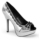 kunstlær 13,5 cm PIXIE-18 dame pumps sko med åpen tå