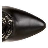 kunstlær 13 cm SEDUCE-3024 svarte lårhøye støvletter til menn