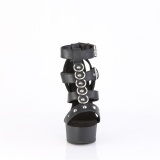 kunstl�r 15 cm CAPTIVA-658 gladiator plat�sandaler med h�l for kvinner
