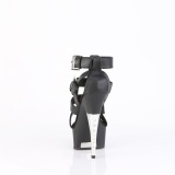 kunstl�r 15 cm CAPTIVA-658 gladiator plat�sandaler med h�l for kvinner