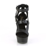 kunstl�r 15 cm DELIGHT-637 gladiator plat�sandaler for kvinner