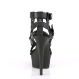 kunstl�r 15 cm DELIGHT-637 gladiator plat�sandaler for kvinner
