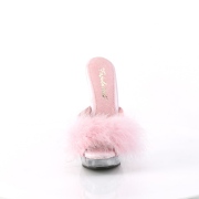 kunstl�r 15 cm SULTRY-601F rosa mules h�ye h�ler marabou fj�r