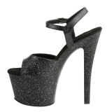 kunstl�r 18 cm Pleaser SKY-309MMG glitter sko med h�ye h�ler
